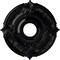 Ekena Millwork Attica Ceiling Medallion (Fits Canopies up to 5"), Hand-Painted Black Pearl, 18"OD x 4"ID x 5/8"P CM18ATBPS - alternate 1